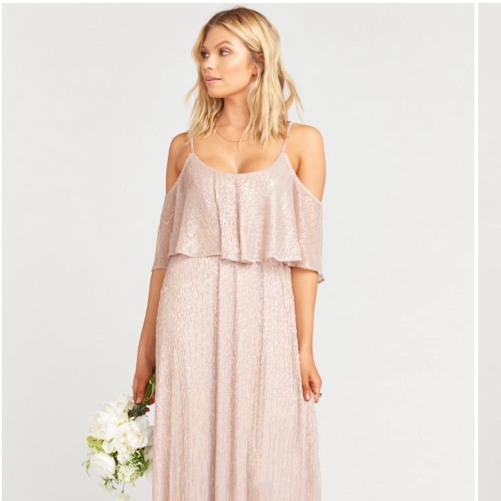 Show Me Your Mumu Caitlin Dress mauve glitter M